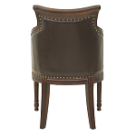 Кресло кожаное на 4-х деревянных ножках из массива березы Ethan Armchair brown варинант исполнения - 2 | Loft Concept в Ростове-на-Дону