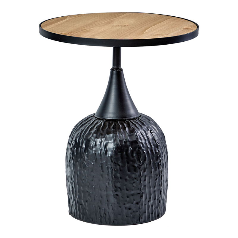 Приставной столик с факутрным черным основанием Ethiopia Кремовый Черный в Ростове-на-Дону | Loft Concept 