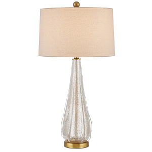 Настольная лампа с фактурным стеклянным корпусом Pommel