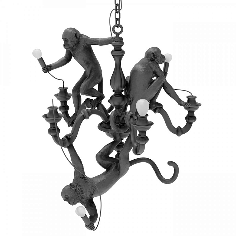  Seletti Monkey Chandelier Black   -- | Loft Concept 