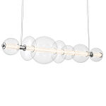 Подвесной светильник линейный с прозрачными стеклянными шарами разного диаметра Eurofase варинант исполнения - 1 | Loft Concept в Ростове-на-Дону