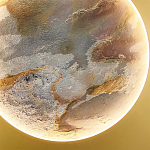 Бра в форме диска цвета латунь Brass Borders варинант исполнения - 2 | Loft Concept в Ростове-на-Дону