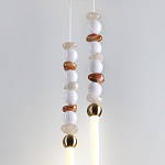 Бра с 2-мя вертикальными акриловыми светодиодными трубками и декоративными шариками PEARLS Suspension варинант исполнения - 3 | Loft Concept в Ростове-на-Дону