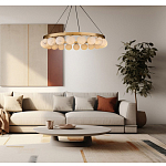 Люстра круглая с сферическими плафонами из натурального камня Phased Spheres варинант исполнения - 4 | Loft Concept в Ростове-на-Дону