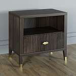 Прикроватная тумбочка с полкой Elsa Dreams Walnut  варинант исполнения - 1 | Loft Concept в Ростове-на-Дону