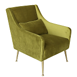 Кресло велюровое оливковое с подушкой Relaxation Soft варинант исполнения - 1 | Loft Concept в Ростове-на-Дону