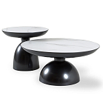 Столик журнальный круглый на черном металлическом основании Сharacter варинант исполнения - 3 | Loft Concept в Ростове-на-Дону