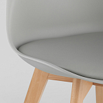 Стул с основой из пластика и мягким сиденьем Arvika Grey варинант исполнения - 6 | Loft Concept в Ростове-на-Дону