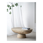 Столик кофейный кремового цвета с овальной столешницей и круглым основанием Cream Dalmen Table варинант исполнения - 10 | Loft Concept в Ростове-на-Дону