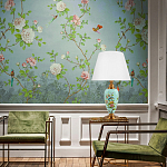 Настольная лампа голубая с изображением птиц Slip Away варинант исполнения - 5 | Loft Concept в Ростове-на-Дону