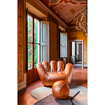 Дизайнерское кожаное кресло в форме руки Poltronova Joe Gold  Armchair варинант исполнения - 7 | Loft Concept в Ростове-на-Дону