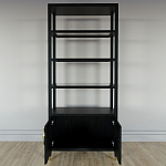 Стеллаж со стеклянными полками Elsa Dreams Black варинант исполнения - 3 | Loft Concept в Ростове-на-Дону