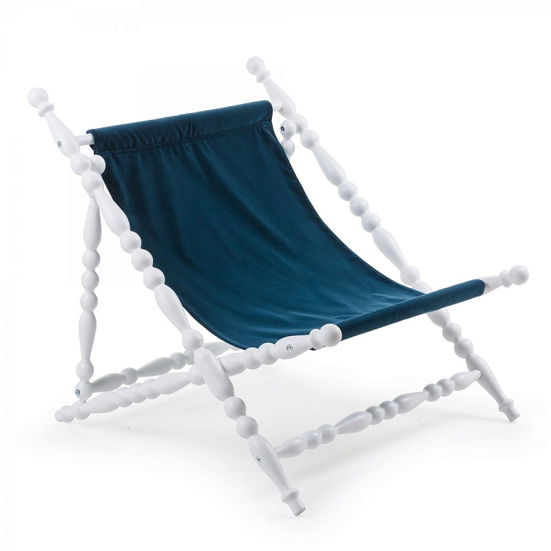  Seletti Heritage Foldable Deckchair Blue white    -- | Loft Concept 