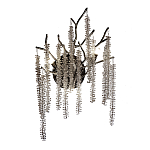 Бра на ветвистым серебрянном каркасе со стеклянными подвесами Raceme варинант исполнения - 1 | Loft Concept в Ростове-на-Дону