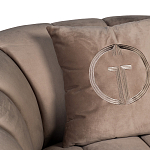 Дизайнерское кресло мягкое из серого велюра Serenity варинант исполнения - 2 | Loft Concept в Ростове-на-Дону