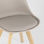 Стул с основой из пластика и мягким сиденьем Arvika Beige варинант исполнения - 7 | Loft Concept в Ростове-на-Дону