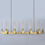Люстра CANELLE Linear Chandelier 12 Modern Brass варинант исполнения - 2 | Loft Concept в Ростове-на-Дону