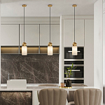 Подвесной светильник светодиодный с цилиндрическим плафоном Stone Helios варинант исполнения - 6 | Loft Concept в Ростове-на-Дону