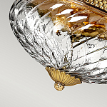 Потолочный светильник цвета латунь с прозрачным рифленым плафоном в форме чаши Hinkley варинант исполнения - 3 | Loft Concept в Ростове-на-Дону