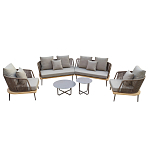 Диван садовый угловой Counter серый варинант исполнения - 3 | Loft Concept в Ростове-на-Дону