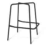 Барный стул со спинкой и подлокотниками на 4-х металлических ножках Douglas Rhombus Черный Велюр варинант исполнения - 5 | Loft Concept в Ростове-на-Дону