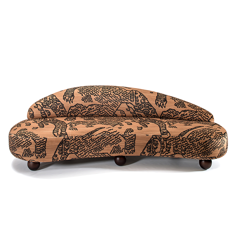 Дизайнерский Диван Wakonda Оранжевый Коричневый в Ростове-на-Дону | Loft Concept 