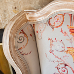 Кресло из массива бука серое с растительным орнаментом Raffael Floral Grey Armchair варинант исполнения - 6 | Loft Concept в Ростове-на-Дону