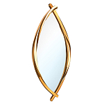 Зеркало овальное в деревянной золотистой раме Oval Gold Lines варинант исполнения - 1 | Loft Concept в Ростове-на-Дону