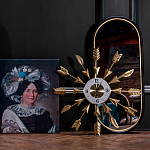 Часы настенные золотые из металла с декором в виде стрел Current Time варинант исполнения - 3 | Loft Concept в Ростове-на-Дону