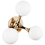 Бра с 3-мя плафонами из стеклянных шаров Pearls Suspension Gold Wall Lamp варинант исполнения - 1 | Loft Concept в Ростове-на-Дону