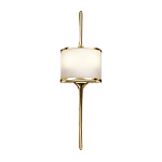 Бра вертикальное с белым полукруглым плафоном и длинным стержнем S Kichler варинант исполнения - 7 | Loft Concept в Ростове-на-Дону