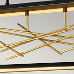 Люстра прямоугольная черного цвета с декором в виде ветвей в золотой отделке Hinkley варинант исполнения - 6 | Loft Concept в Ростове-на-Дону