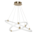 Люстра подвесная с двумя пересекающимися белыми светодиоидными кольцами Luke Lampco Tracer Lamp варинант исполнения - 2 | Loft Concept в Ростове-на-Дону