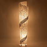 Торшер из перламутра на металлическом каркасе Indonesian Spiral 2 варинант исполнения - 4 | Loft Concept в Ростове-на-Дону