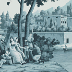 Обои ручная роспись Views of Italy Mare Verde варинант исполнения - 1 | Loft Concept в Ростове-на-Дону