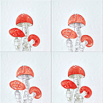 Плитка с узором Мухомор варинант исполнения - 1 | Loft Concept в Ростове-на-Дону