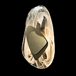 Бра овальное из стекла с золотым элементом Flow Texture  варинант исполнения - 7 | Loft Concept в Ростове-на-Дону