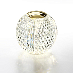 Настольная лампа с прозрачным шарообразным плафоном на цилиндрической подставке Crystal Globule варинант исполнения - 4 | Loft Concept в Ростове-на-Дону