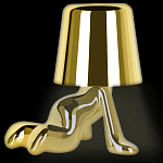 Настольная лампа фигурная цвета золото с гладким абажуром Высота 17 см Sophia варинант исполнения - 3 | Loft Concept в Ростове-на-Дону