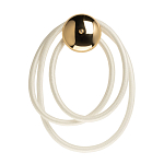 Бра с круглым золотистым основанием и белыми изогнутыми световыми линиями Luke Lampco Tracer Lamp варинант исполнения - 1 | Loft Concept в Ростове-на-Дону