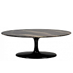 Стол журнальный овальный с столешницей из искусственного мрамора Alonso Gloss варинант исполнения - 1 | Loft Concept в Ростове-на-Дону