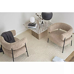 Кресло полукруглое мягкое с буклированной обивкой Armchair with Boucle Upholstery варинант исполнения - 5 | Loft Concept в Ростове-на-Дону