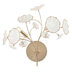 Бра с белыми лепестками из керамики и прозрачными хрустальными цветками Wintery flovers варинант исполнения - 1 | Loft Concept в Ростове-на-Дону