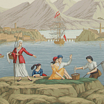 Обои ручная роспись Views of Italy Olive варинант исполнения - 2 | Loft Concept в Ростове-на-Дону