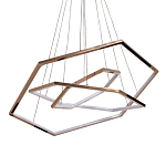 Люстра с 3-мя подвесами в виде шестиугольников Hexagon Horizontal варинант исполнения - 1 | Loft Concept в Ростове-на-Дону