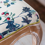 Банкетка из массива бука с цветочным принтом Beige Chinoiserie Garden Banquette варинант исполнения - 3 | Loft Concept в Ростове-на-Дону