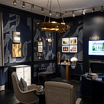 Обои ручная роспись в стиле Арт-деко Symphony Colourway SC-104 on Kyanite silk dupion варинант исполнения - 2 | Loft Concept в Ростове-на-Дону