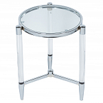 Приставной столик со стеклянной столешницей Deimos варинант исполнения - 1 | Loft Concept в Ростове-на-Дону