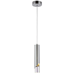 Подвесной светильник Metal Acrylic Tube Chrome Hanging Lamp варинант исполнения - 2 | Loft Concept в Ростове-на-Дону
