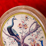 Полукресло из массива бука бежевое с изображением птиц и цветов Beige Green Chinoiserie Garden Chair варинант исполнения - 4 | Loft Concept в Ростове-на-Дону